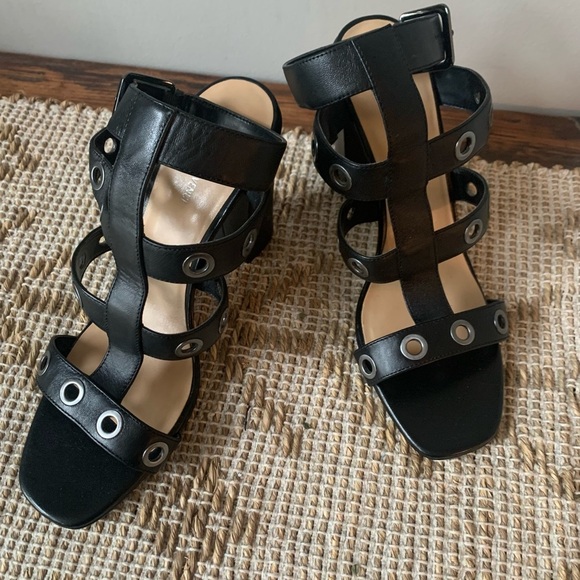 Saks Fifth Avenue Black Gladiator Heels - Size 11M - Picture 2 of 9